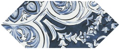 Алмаш HGD\A514\35000 синий 3 глянцевый Керамический декор 14х34х6,9